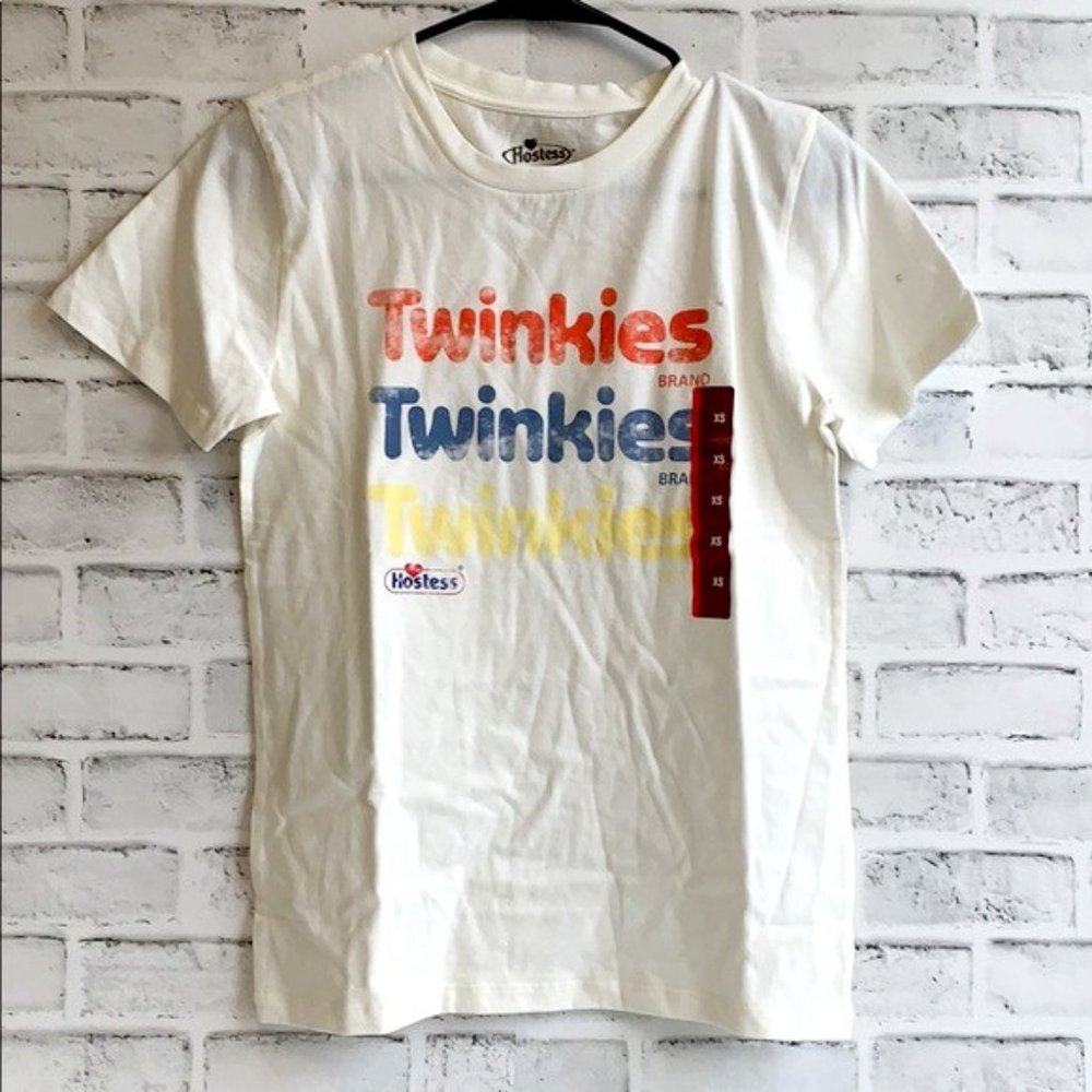 Hostess Twinkie Graphic Short Sleeve T-Shirt Cream